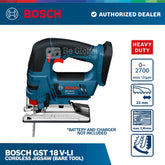 Bosch GST 18 V-Li Cordless Jigsaw (Bare Tool)